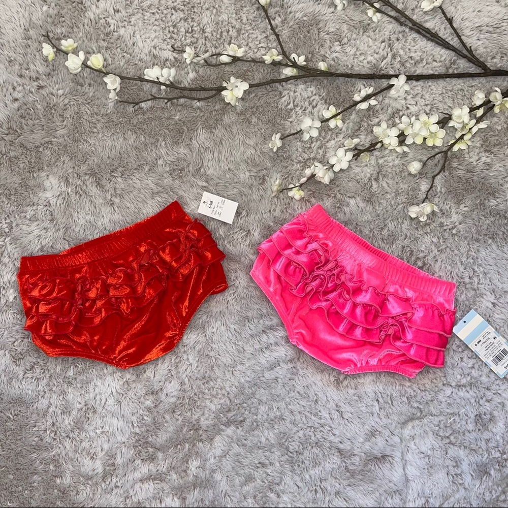 Cat & Jack pink and red cute Velvet baby underwear